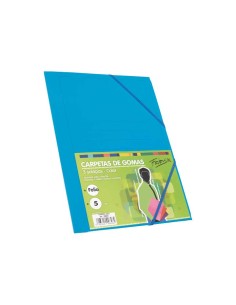 CARPETA GOMAS FABRISA CARTON Fº AZUL 15825